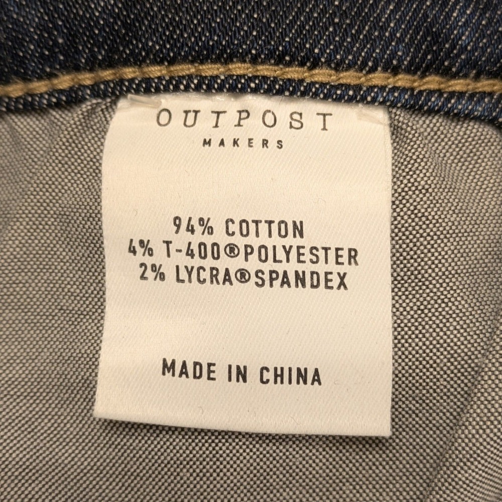 Outpost Makers Mens Relaxed Fit Dark Wash Stretch Denim Jeans 32x36 OAR300 - Picture 9 of 10